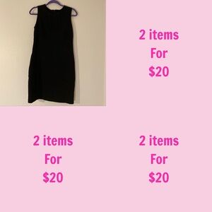 3/$30 BANANA REPUBLIC Womens Black Sleeveless 3 Button Bodycon Bib Dress Size 8